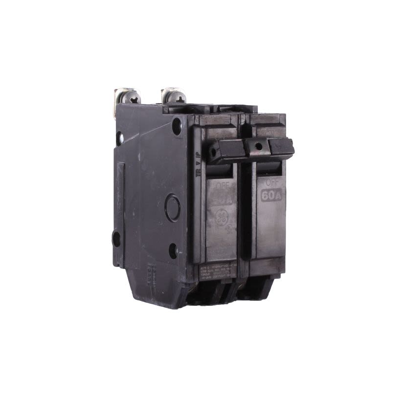 GE Q-Line® THQB2160 Miniature Circuit Breaker, 120/240 VAC, 60 A, 10 kA, 2 Poles, LI/Non-Interchangeable Trip